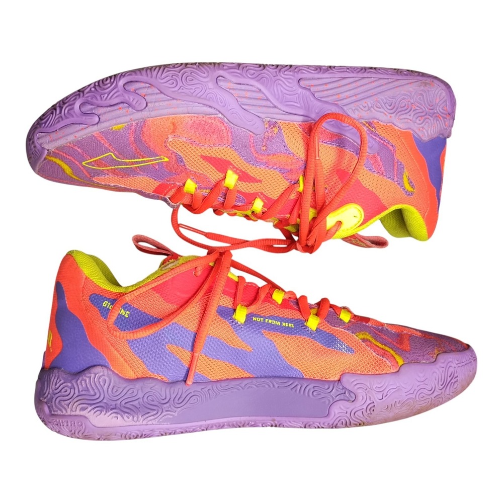 PUMA MB.03 Lo Lava Basketball Shoes Mens US 7.5 Multi Printed Lace Up 310847-01